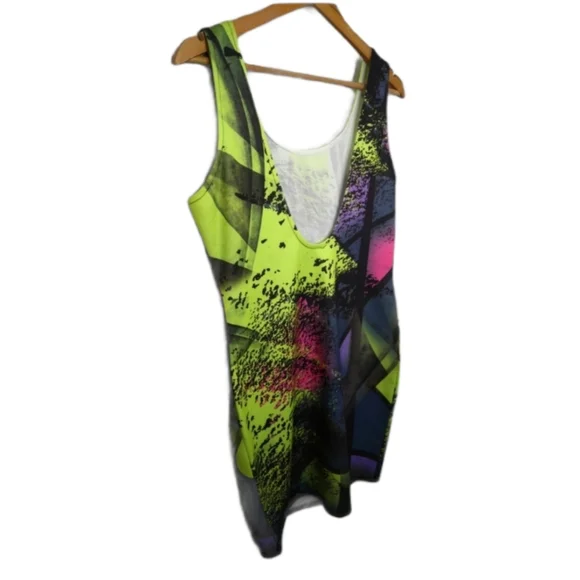 TIC TOC (NWOT) Neon Multicolor Dress - Picture 6 of 9